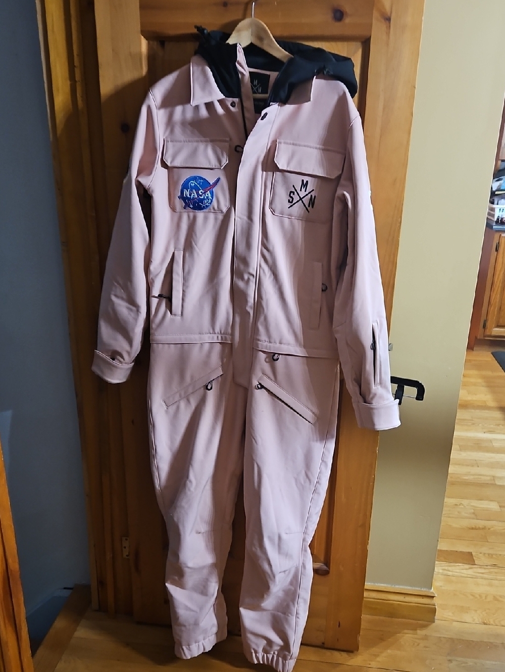 NASA Patch Pink Women's Utility Jacket with Hood